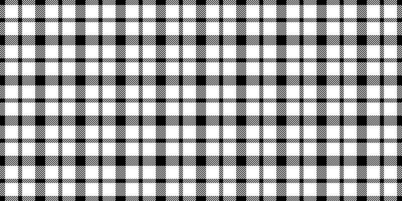 Classic black and white plaid pattern. Versatile design perfect for textile prints, website backgrounds, or packaging. Clean lines and timeless style create a sophisticated and elegant aesthetic.