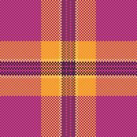 Vibrant abstract plaid pattern in warm autumnal tones. Perfect for textile design, website backgrounds, or seasonal branding. vector