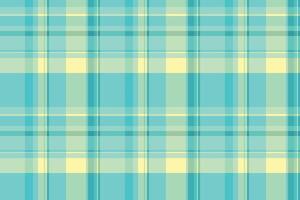 A seamless, modern plaid pattern. Calming turquoise and beige hues create a fresh, tranquil backdrop. Perfect for textiles, web design, or creative projects. vector