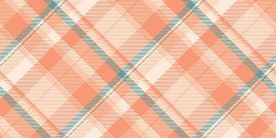 Subtle peach and teal plaid pattern. A sophisticated and versatile design perfect for textiles, website backgrounds, or branding. Evokes feelings of warmth, comfort, and understated elegance. vector