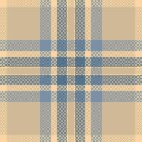 Elegant beige and blue plaid pattern. Perfect for textile designs, website backgrounds, or as a stylish texture overlay. vector