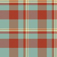 Elegant red, teal, and cream plaid pattern. Perfect for textile design, apparel, home decor, or website backgrounds. This seamless texture evokes warmth and sophistication. vector