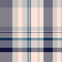 Classic tartan pattern in pastel navy hues. Seamless Scottish check for fashion, textiles, or backgrounds. Evokes tradition, warmth, cozy style. vector
