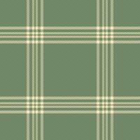 Elegant sage green and cream plaid pattern. Perfect for textile design, apparel, home decor, or website backgrounds. vector