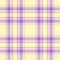 Soft pastel yellow and purple plaid pattern. Ideal for textile design, website backgrounds, or crafting projects. This delicate, repeating texture evokes feelings of calm and serenity. vector