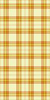 Vibrant yellow and orange plaid pattern. Perfect for textile design, website backgrounds, or crafting projects. This cheerful and warm design evokes feelings of autumn, comfort, and tradition. vector