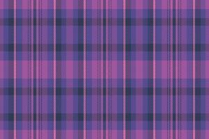 Detailed tartan pattern in shades of purple and pink. Classic design suitable for backgrounds, textiles, and design elements. Evokes tradition and style. vector