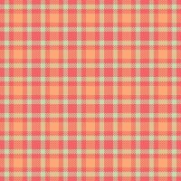 Vibrant coral and mint green plaid pattern. Perfect for textile design, website backgrounds, or crafting projects. This cheerful, seamless texture evokes feelings of warmth and springtime freshness. vector