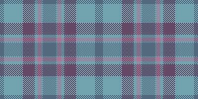 Detailed plaid pattern in muted teal, purple, and pink hues. Classic textile design. Ideal for backgrounds, textures, or graphic design projects. Versatile timeless. vector