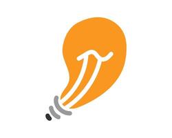 A stylized light bulb illustration, representing innovation, ideas, and creative thinking. Bright, simple graphic suitable for concept visualization and presentations. vector