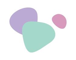 Abstract graphic design featuring soft, pastel color shapes on a white background. Ideal for branding, web design or a modern presentation template. vector