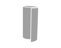 A minimalist illustration of a rolledup material, suggesting new beginnings, potential, or untapped resources. vector