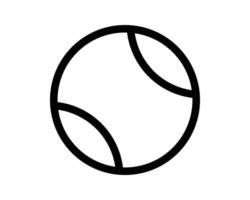 Minimalist outline of a sport ball. Clean icon style. Useful for website design, apps, logos, and infographics related to sport, recreation, and exercise. vector