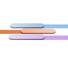abstract bars with textured ribbons, creating a sleek and stylish look. 3D png