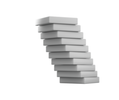 Rectangular blocks, slightly offset to create a leaning tower effect. 3D Illustration png