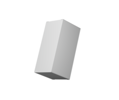 Rectangular Cardboard Box Mockup For Packaging Concept Standing On Vertical 3d Illustration png
