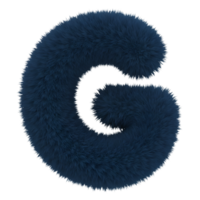 A fluffy letter g in a textured style against a plain backdrop with a smooth and soft appearance on transparent background png