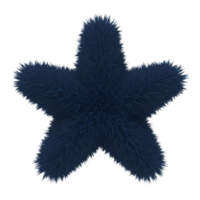 Isolated fluffy star shape with a textured surface against a plain solid color space in the image on transparent background png