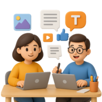 Engaging People Creating Content with AI Technology and Tools png