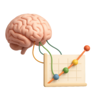 3D Brain Data Visualization with Simple Chart Elements png