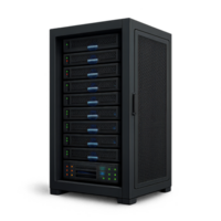 Simple 3D Server Rack Design with Multiple Storage Units png