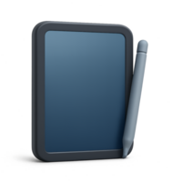 3D Rendering of Tablet Device with Stylus for Creative Composition png