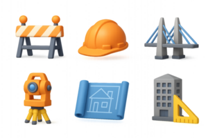 3D Icons for Engineering and Design Projects in Simple Style png