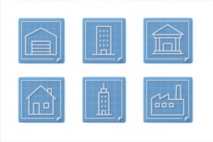 Simple Icons for Building and Design Blueprint Concepts png