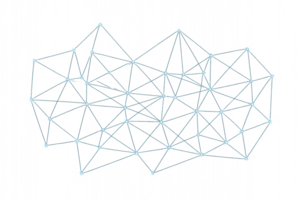 Blue Network Connection Visualization with Simple Geometric Shapes png