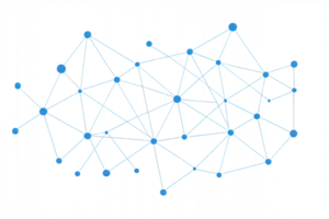 Blue Dots and Lines Abstract Network Connection Graphic Design png