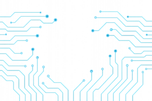 Blue Line Technology Design with Circuit Patterns for Modern Concepts png