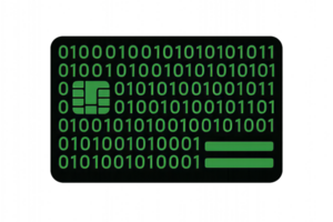 Green Binary Code Representation on Digital Background png