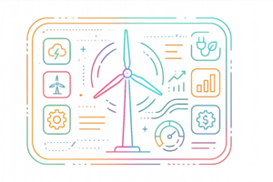 Futuristic Interface for Turbine Technology with Simple Design Elements png