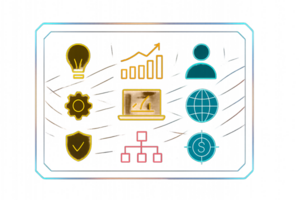 Colorful HUD Icons for Simple Data Composition and Visual Analysis png