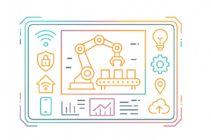 Futuristic Control Interface for Automation and Data Management png
