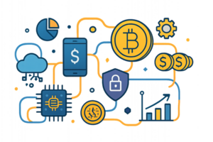 Digital Tech Inspiration with Simple Lines and Icons for Innovation png