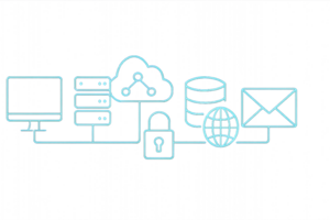 Glowing Tech Lines Illustrating Network Security and Data Management png