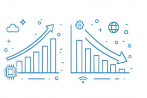 Futuristic Tech Design with Graphs and Digital Elements for Growth png