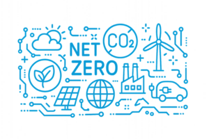 Net Zero Concept Icons for Sustainable Future and Environmental Goals png