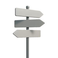 Empty Directional Signpost in 3D Design with Simple Composition png
