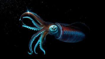 a Giant Squid Encounter Deep Sea Phantom in Midwater photo