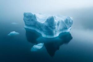 Majestic Iceberg in Tranquil Arctic Waters Nature's Frozen Sculpture photo