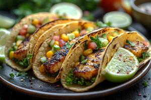 Grilled Fish Tacos with Fresh Lime and Salsa Perfect for Summer Gatherings photo