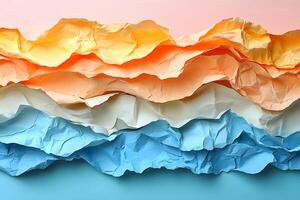Abstract Colorful Paper Waves - Creative Background Design for Art Projects photo
