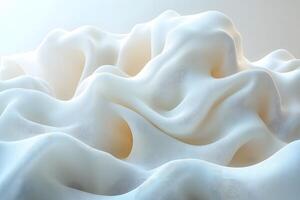 Abstract White Fabric Wave Texture - Modern Minimalist Design for Backgrounds photo