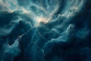 Ethereal Swirling Clouds and Light in a Stormy Sky - Abstract Art for Creative Design photo
