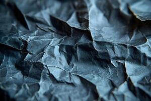Abstract Texture of Crumpled Dark Paper for Creative Design Backgrounds photo