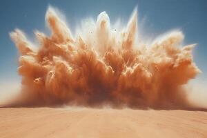 Dynamic Desert Sand Explosion for Creative Design Projects photo