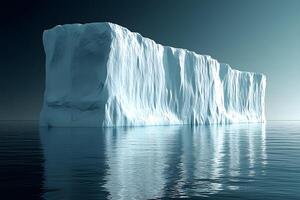Majestic Iceberg at Sea Reflecting Serenity and Isolation in Pristine Waters photo
