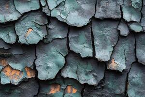 Weathered and Peeling Paint Texture on Rustic Grunge Surface for Background Design photo